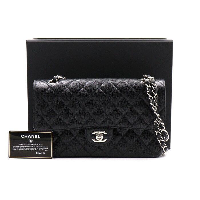 CHANEL Classic Medium Flap Chain Shoulder Bag A01112 aa49829