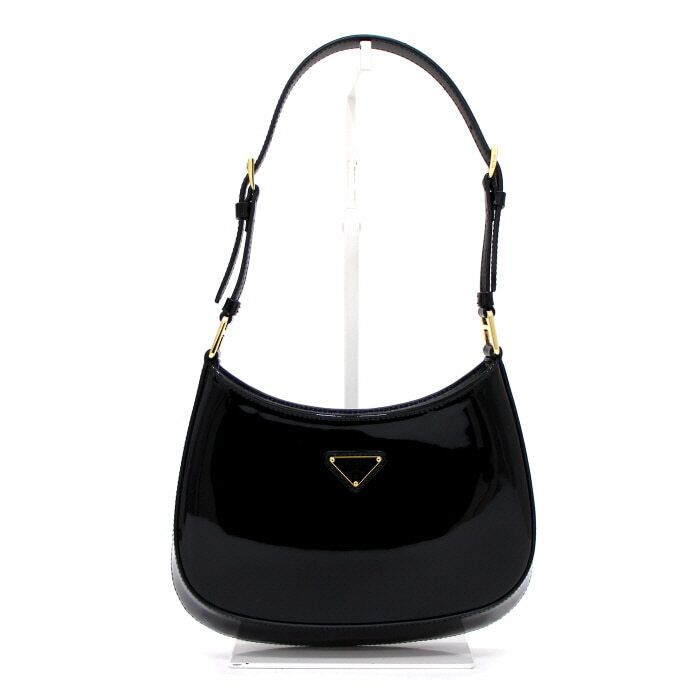 Prada Black Glossy Cleo Tote Bag and Shoulder Bag Crossbody AA44244 1BC169