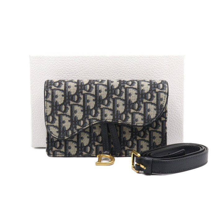 Dior Blue Oblique Saddle Belt Bag Shoulder Bag aa45088