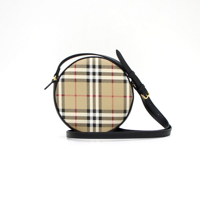 Burberry Canvas Check Tambourine Crossbody Bag 80580051