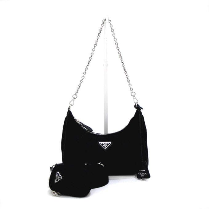 Prada Black Tetto Edition Multi Hobo Shoulder Bag Crossbody AA37472 1BH204