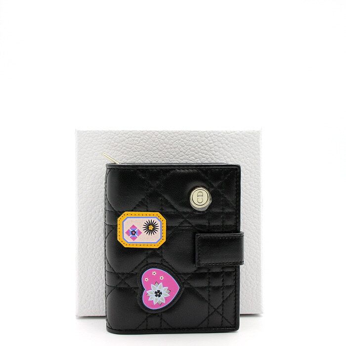Dior Women's Lady Kanaju Patch Logo Wallet AA11717