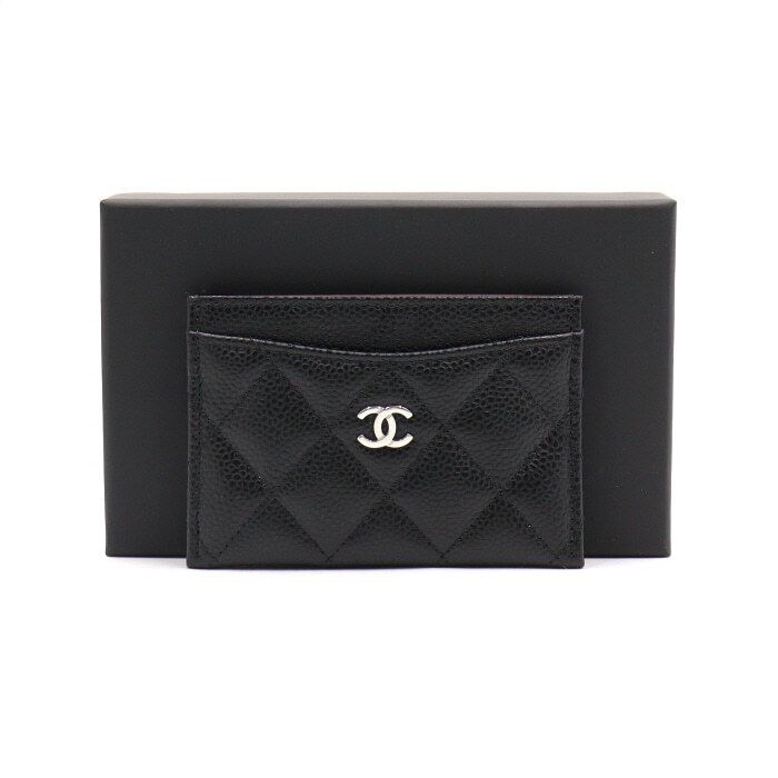 CHANEL Caviar Classic CC Card Holder Wallet AP0213 aa49280