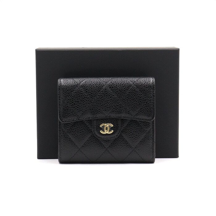 CHANEL Classic Small Flap Gold CC Women's Wallet AP0231