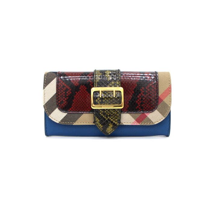Burberry Check Belt-Decorated Wallet aa33581
