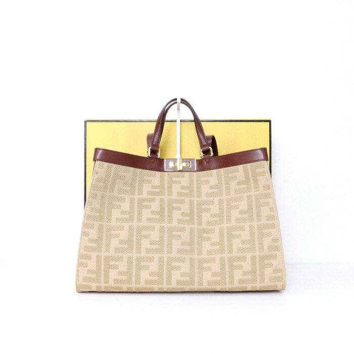 Fendi Medium Tote Bag with Shoulder Strap - 8BH374 FF Canvas Pikachu X aa24187