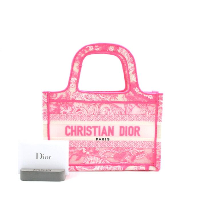 Dior Neon Pink Mini Canvas Women's Tote Bag S5475ZRVJ aa23509