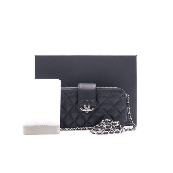 CHANEL Double Zipper Two-Way WOC Chain Crossbody Bag A84427 31 Rue Cambon aa23426