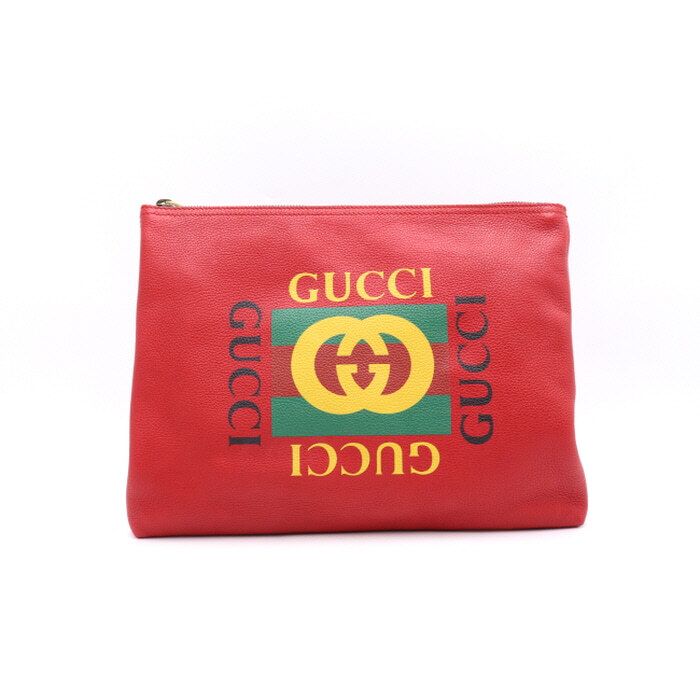 Gucci Medium Portfolio Clutch Bag with Logo Print 500981