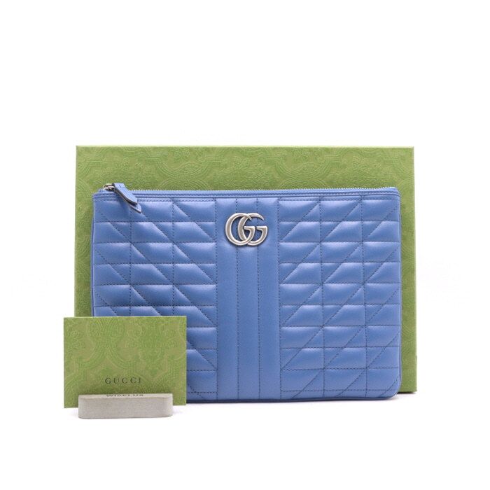 Gucci GG Monogram Matelass Pouch Clutch Bag 525541