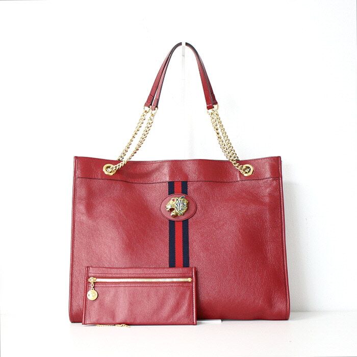 Gucci Tiger Head Laza Web Chain Shoulder Bag 537219