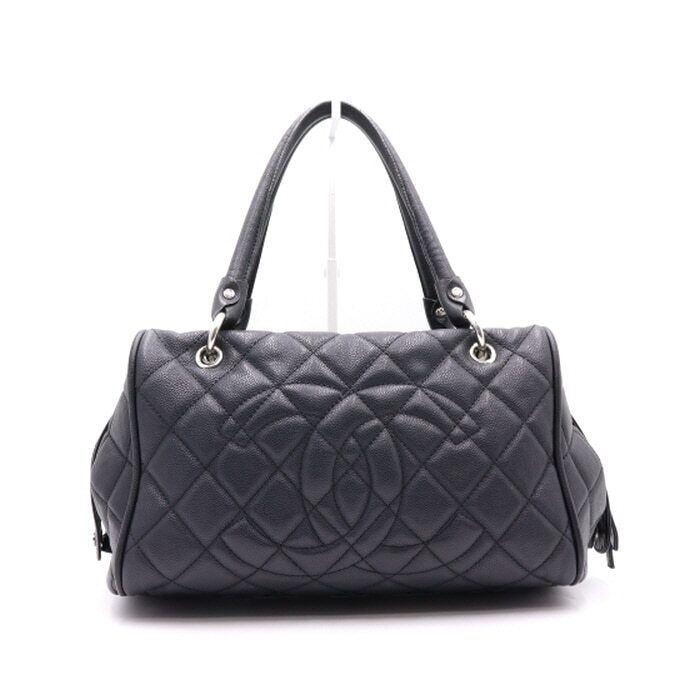 CHANEL Black Caviar Timeless CC Bowling Tote Bag aa18324