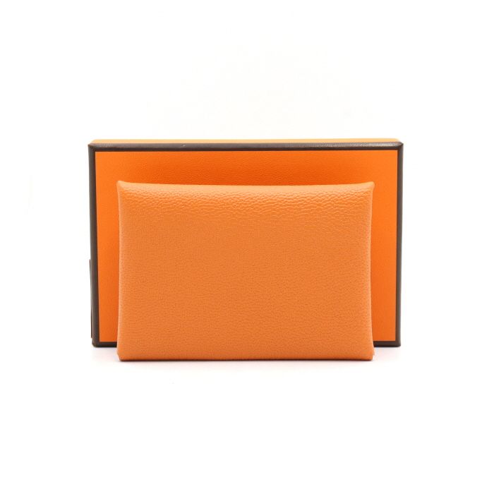 Hermes New Calvi Duo Apsong Terre Battue Inlay Button Card Wallet aa39246