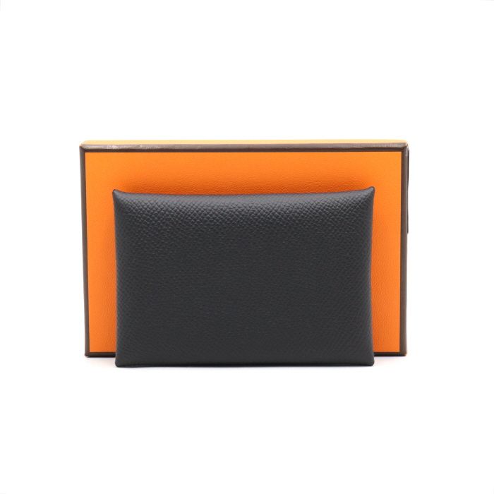 Hermes Plain Leather Unisex Business Card Holder aa39245