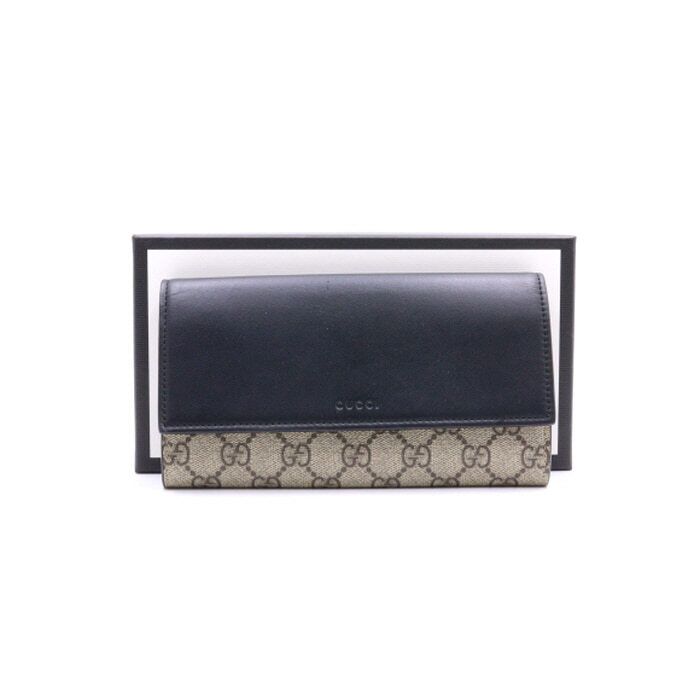 Gucci Canvas Flap Women's Long Wallet 410100 GG Supreme aa31691