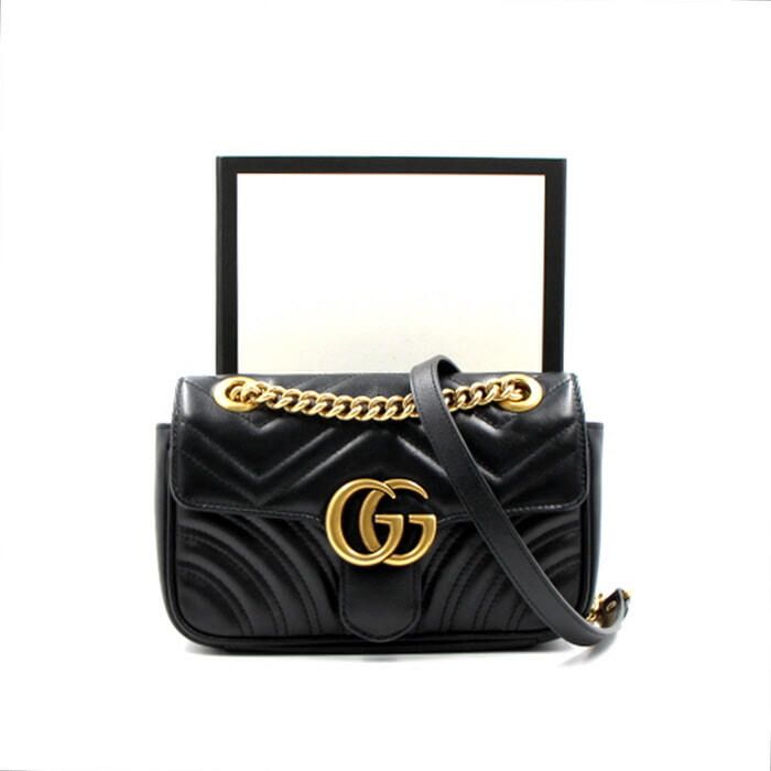 Gucci Black Mini Chain Shoulder Bag and Crossbody Bag AA30174