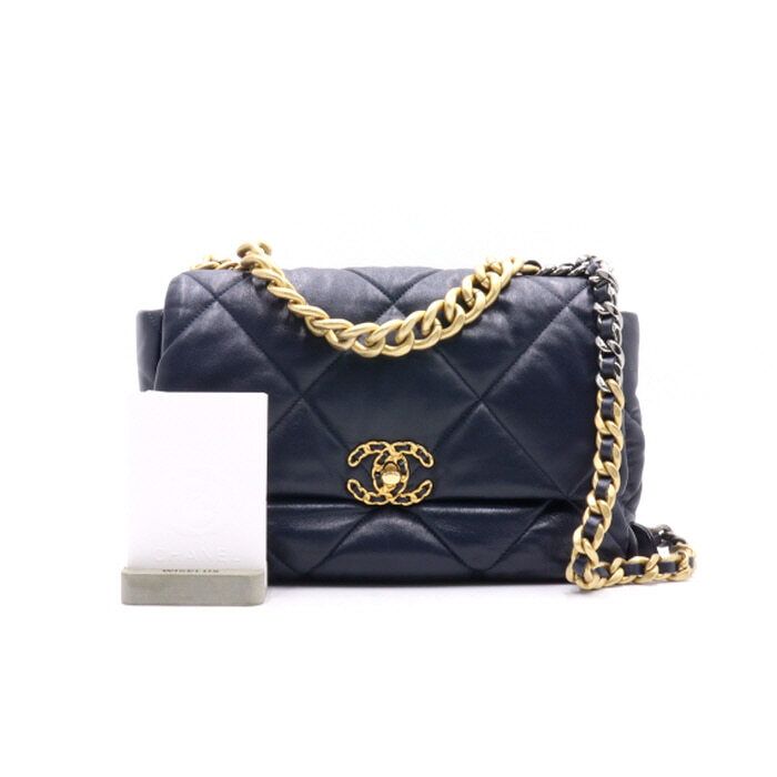 CHANEL Large Flap Chain Shoulder Bag in Calfskin AS1161 - aa28303