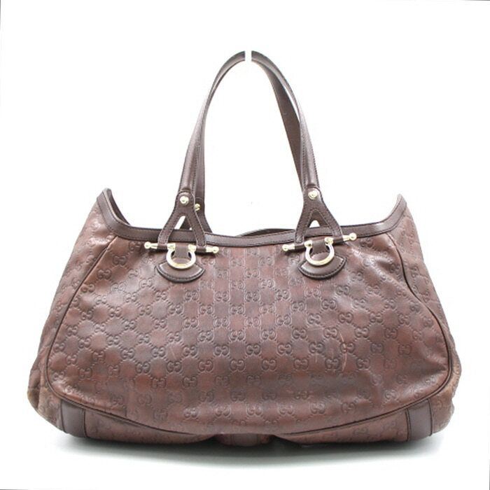 Gucci GG Logo Sima Leather Tote Bag with Shoulder Bag 161726 (SKU: aa27954)
