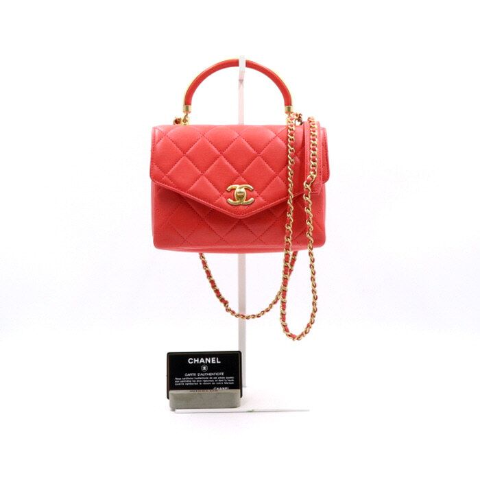 CHANEL Small Top Handle Tote Bag with Gold Chain AA32314