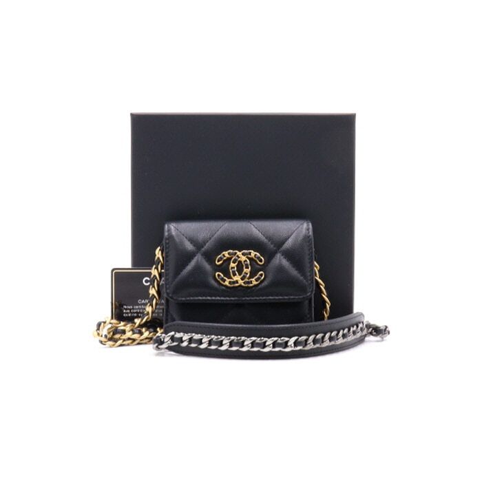 CHANEL Flap Mini Card Wallet Chain Crossbody Bag AP1787 aa30898