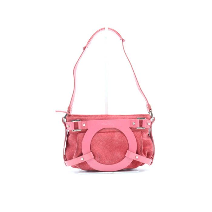Salvatore Ferragamo Women's Pink Suede Shoulder Bag 21 5866 AA30258