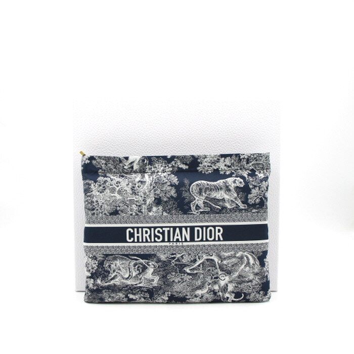 Dior Technical Treble Zipper Pouch Clutch Bag S5440UTEU M928