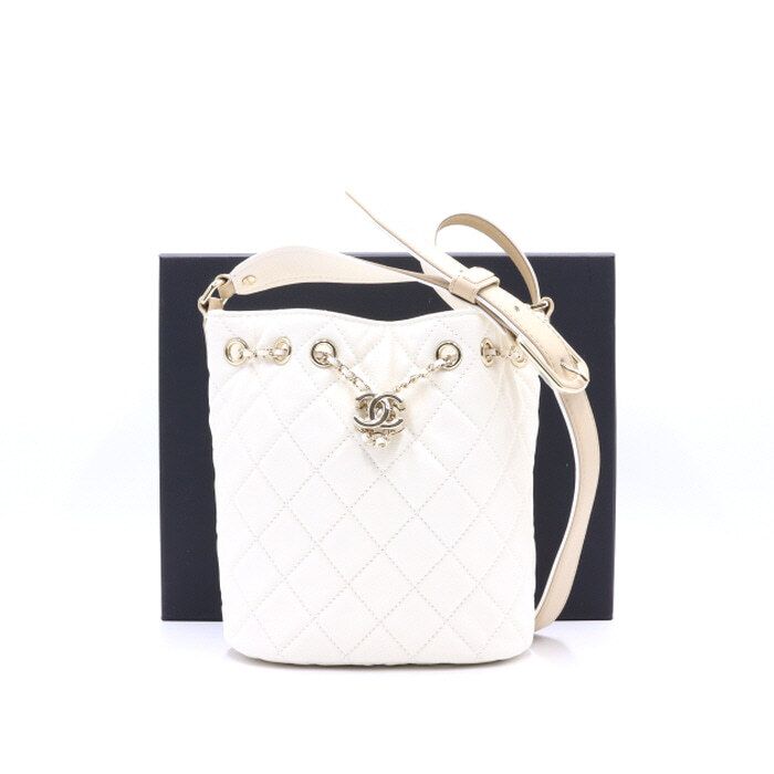 CHANEL Caviar Drawstring Bucket Shoulder Bag Crossbody - AS2281B04893