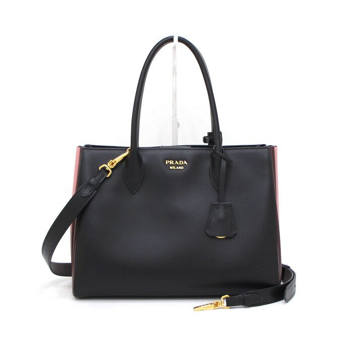 Prada Multi-Color Leather Tote Shoulder Bag 1BG098
