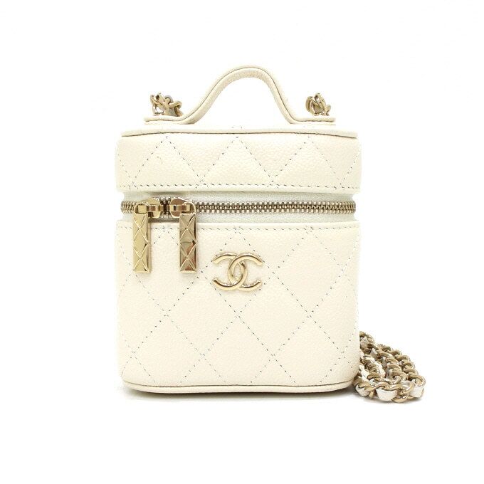 CHANEL Caviar Mini Vanity Cosmetic Chain Shoulder Bag Crossbody AP2503 (SKU: aa40645)