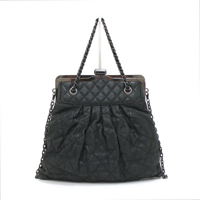 CHANEL Green Quilted Calfskin Women's Chain Shoulder Bag aa39958