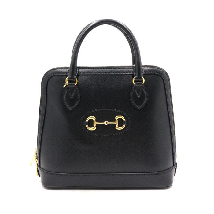 Gucci Black Leather Horsebit 1955 Medium Top Handle Tote Bag 620850