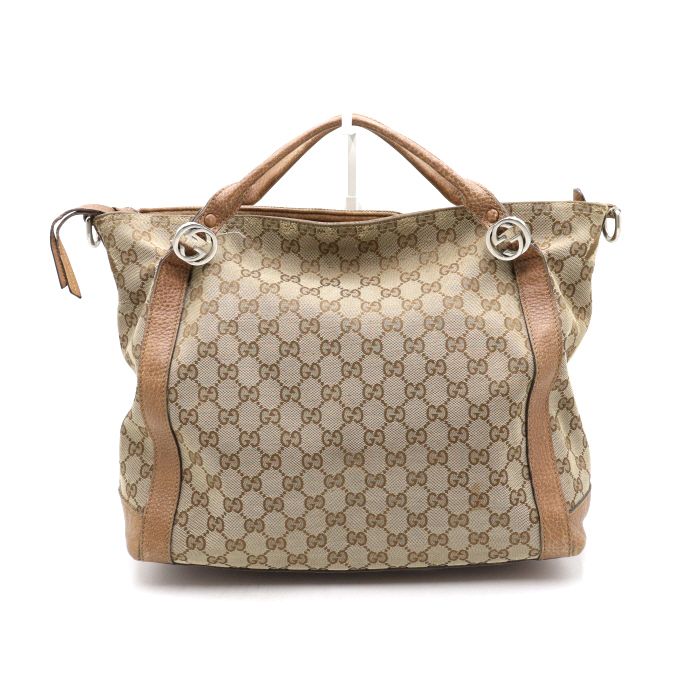 Gucci Canvas Interlocking Logo Tote Bag with Shoulder Strap AA39729