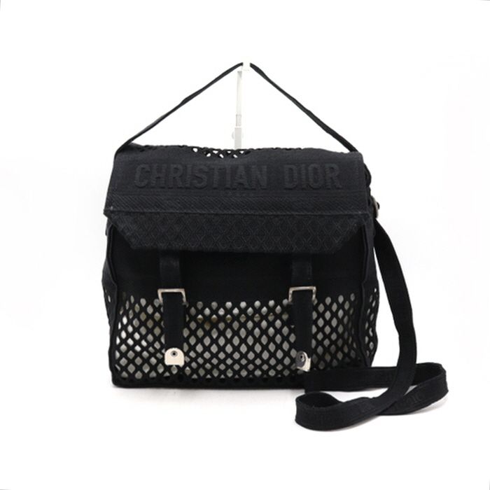 Dior Black Fishnet Camp Messenger Shoulder Crossbody Bag M1291VWRA aa38883