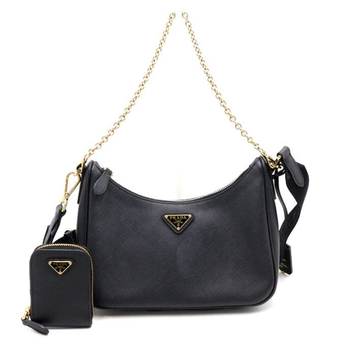 Prada Multi Hobo Shoulder & Crossbody Bag in Black Saffiano Edition 1BH204