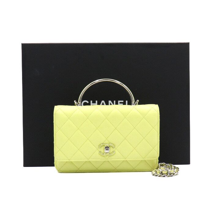 CHANEL Mini WOC Top Handle Tote Bag with Chain Shoulder Bag Crossbody aa43949