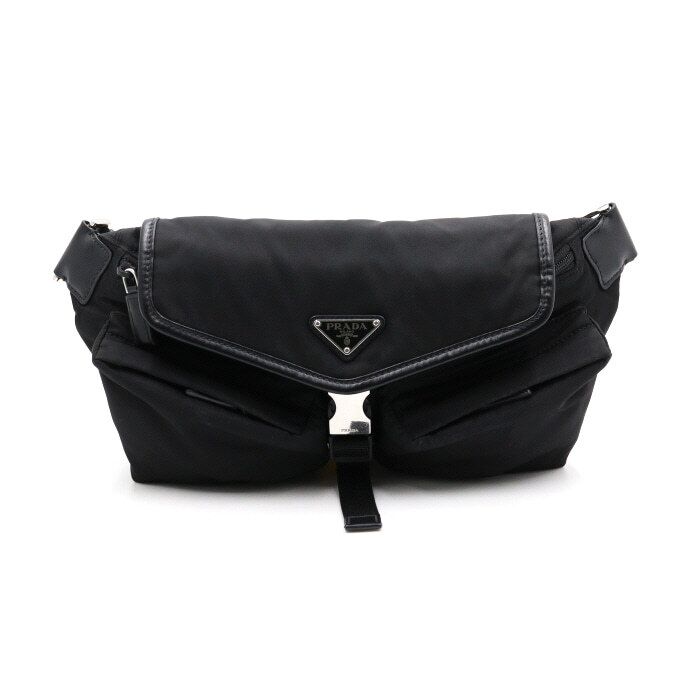 Prada Nylon Leather Men's Shoulder Crossbody Bag 2VH174