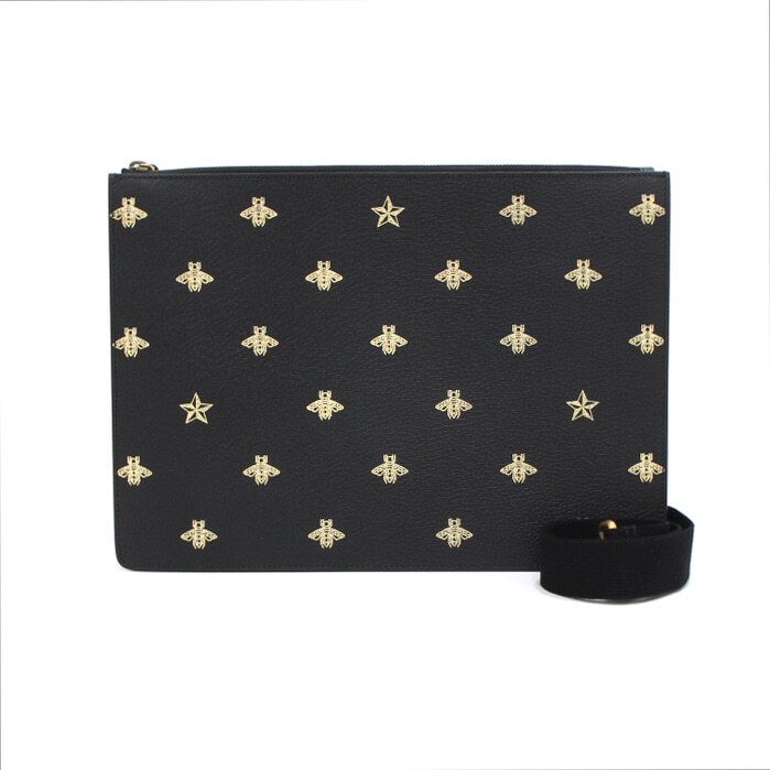 Gucci Black Leather Vista Messenger Crossbody & Clutch Bag 450976
