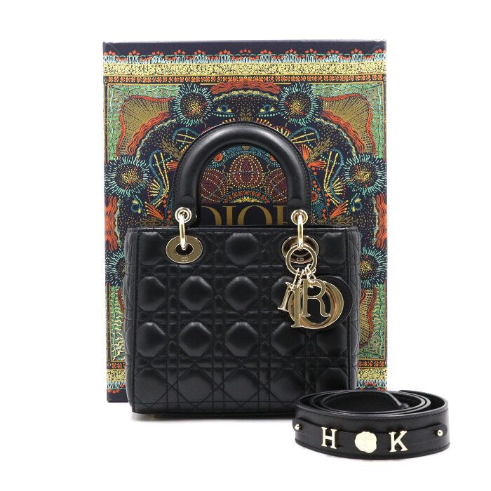 Dior Black Lady My ABC Small Tote Bag with Shoulder Strap aa43283