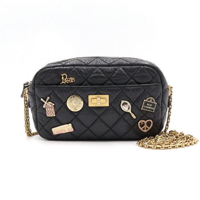 CHANEL Black Calfskin Camera Shoulder and Crossbody Bag A91768