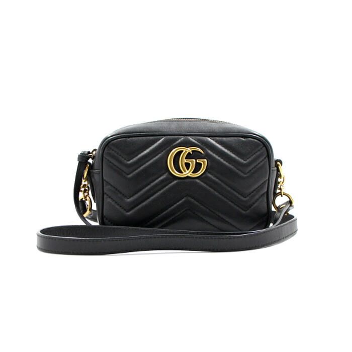 Gucci Black Matelasse Mini Chain Shoulder Bag Crossbody aa30603