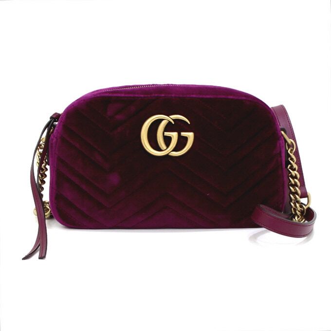 Gucci Velvet Small Matelass Chain Shoulder Bag & Crossbody Bag aa36318