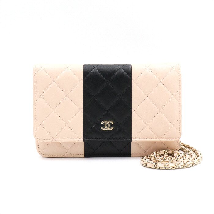 CHANEL Bicolor WOC Lambskin Women's Crossbody Bag AP0250 Season 22 aa43334