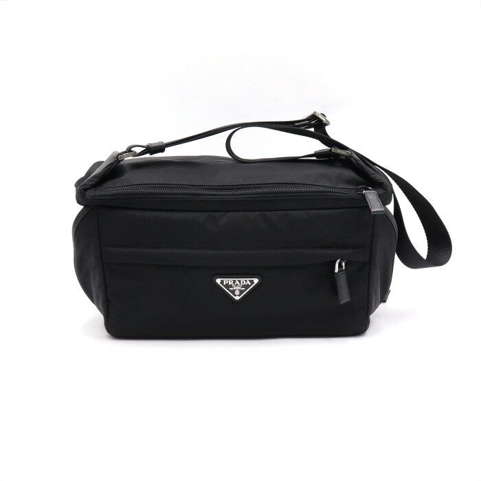 Prada Black Nylon Biker Medium Men's Crossbody Bag 2VH994 aa45274