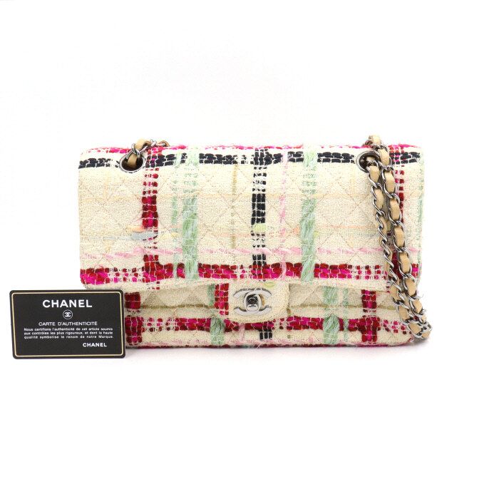 CHANEL Tweed Classic Medium Chain Shoulder Bag A01112 Seasonal Limited Edition AA48435