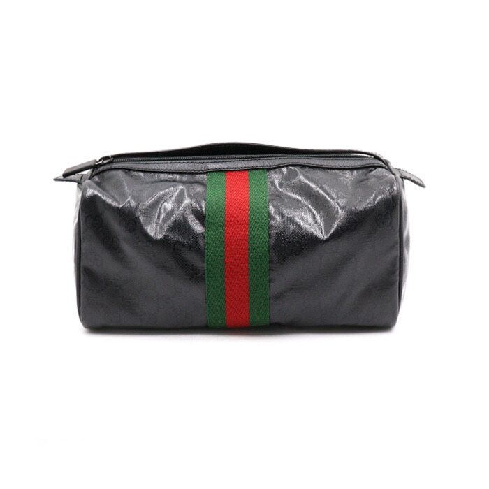 Gucci GG Cosmetic Case with Web Detail Strap Pouch Tote Bag aa45091