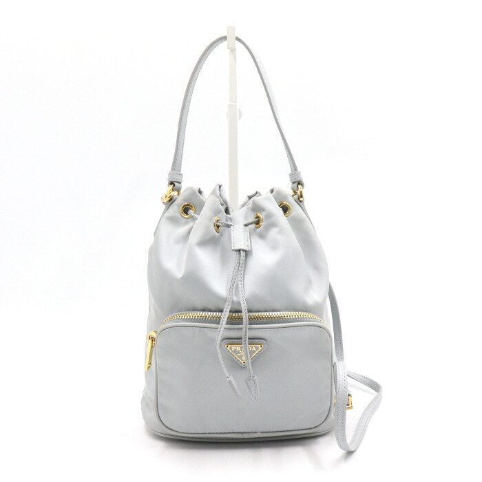 Prada Gold Metal Bucket Tote Bag with Shoulder & Crossbody - 1BH038