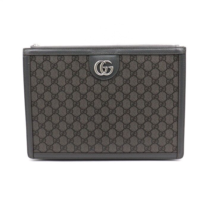 Gucci Gray GG Portfolio Case Unisex Clutch Bag 674078