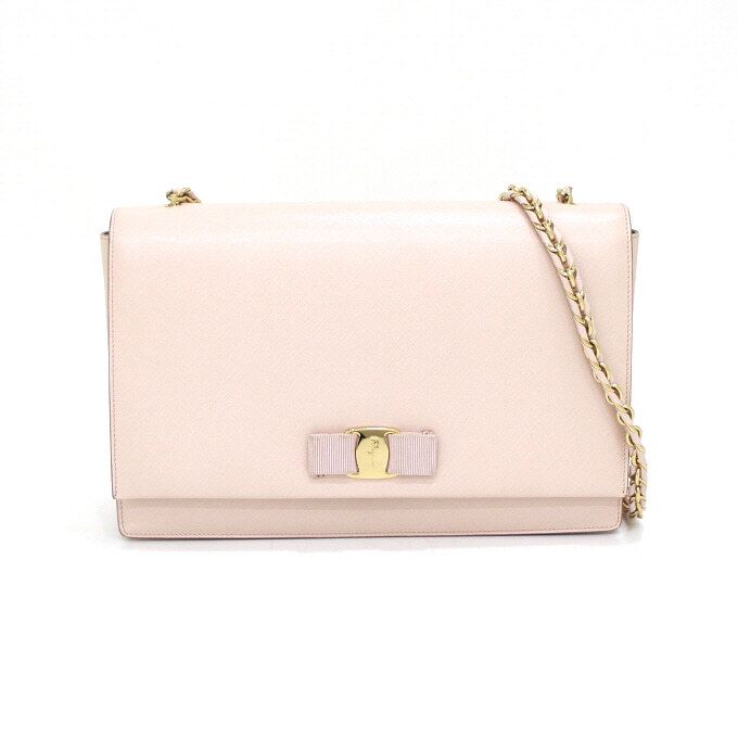 Salvatore Ferragamo Large Gold Chain Shoulder Bag Crossbody AA42113