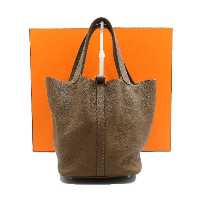 Hermes Brown Epsom Taurillon Clemence Tote Bag aa47352