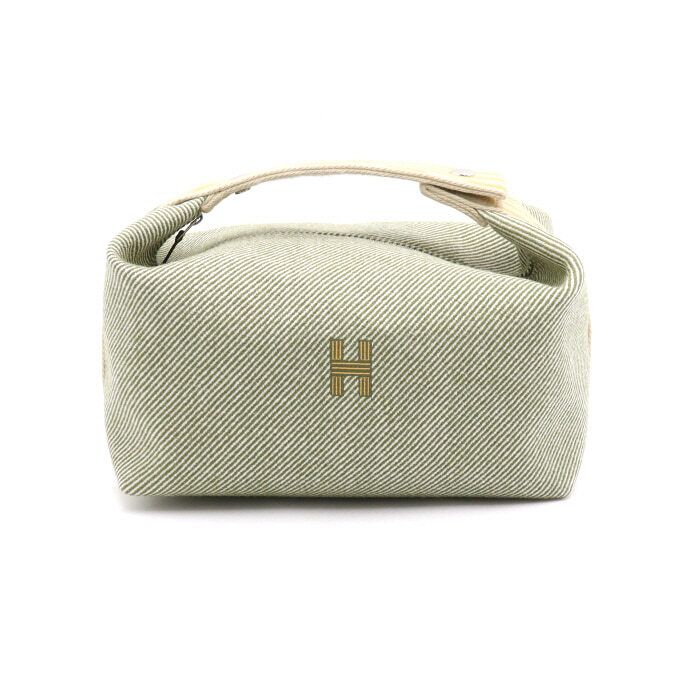 Hermes Canvas Breed A Black Case GM Pouch Bag aa45815